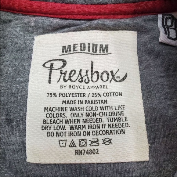 Alabama Crimson Tide Pressbox Magnum Quilted Quarter-Snap Pullover Medium Gray - Picture 3 of 10